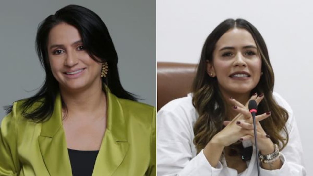 Senadora Paola Holguín y representante María Fernanda Carrascal.