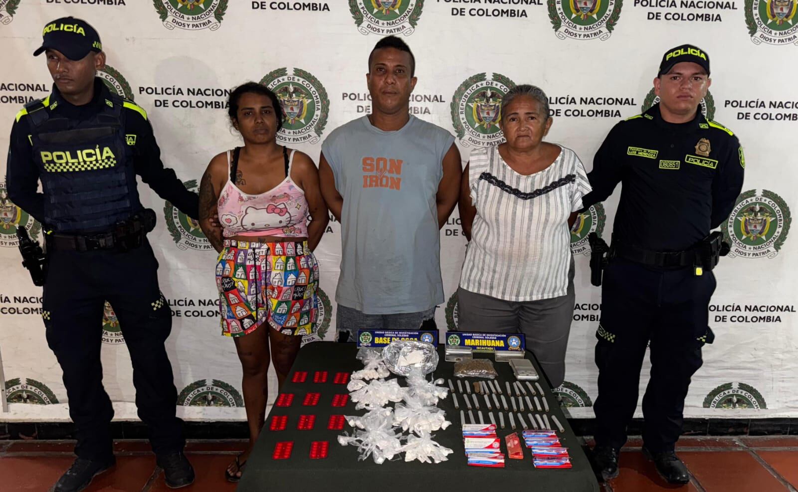 Los tres capturados en el municipio de Soledad.