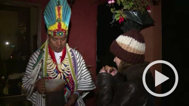 El ritual del yagé, una mezcla de plantas alucinógenas, ha pasado de la medicina tradicional indígena a ser una moda urbana en Colombia.