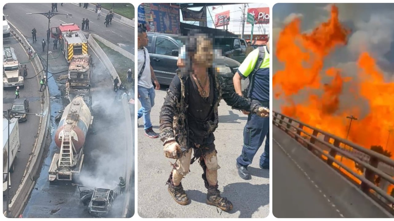 Las calles se llenaron de fuego tras la explosión