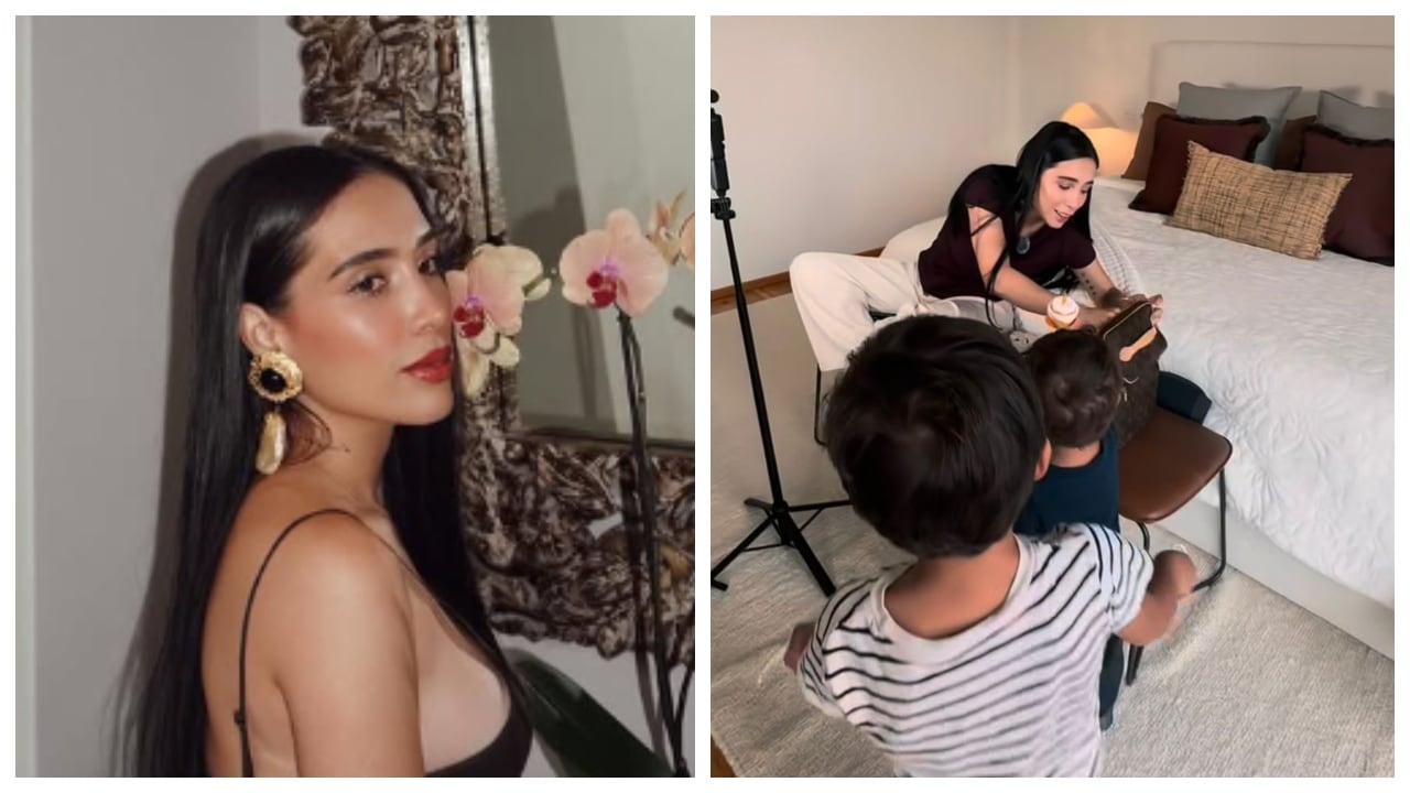 Luisa Fernanda W fue sorprendida por Pipe Bueno y sus hijos Domenic y Máximo.