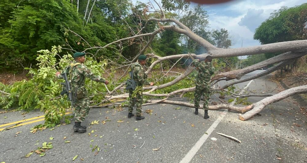 Vías bloqueadas en el Bajo Cauca antioqueño.