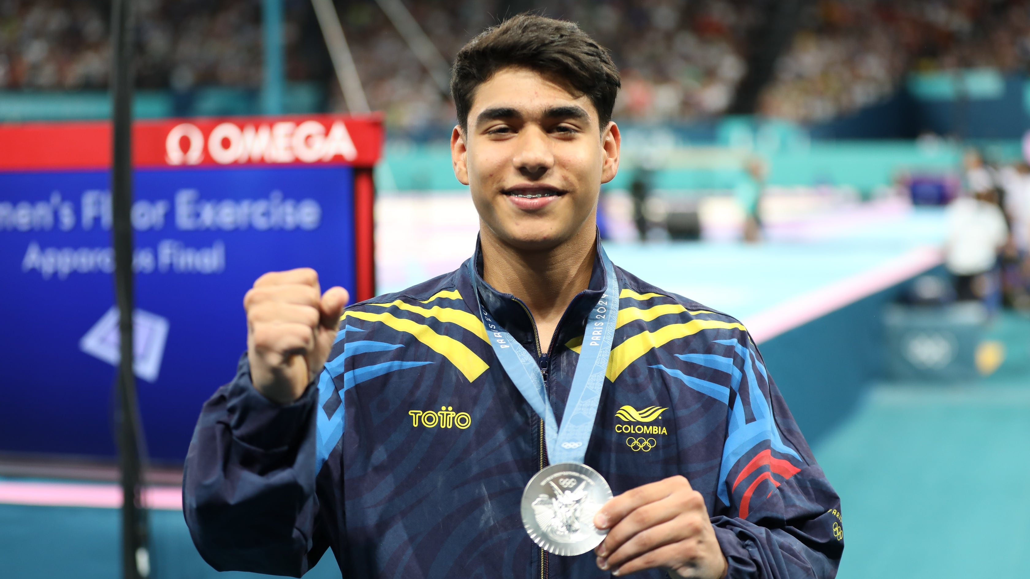 El gimnasta colombiano Ángel Barajas, medallista de plata en los Juegos Olímpicos de París 2024.