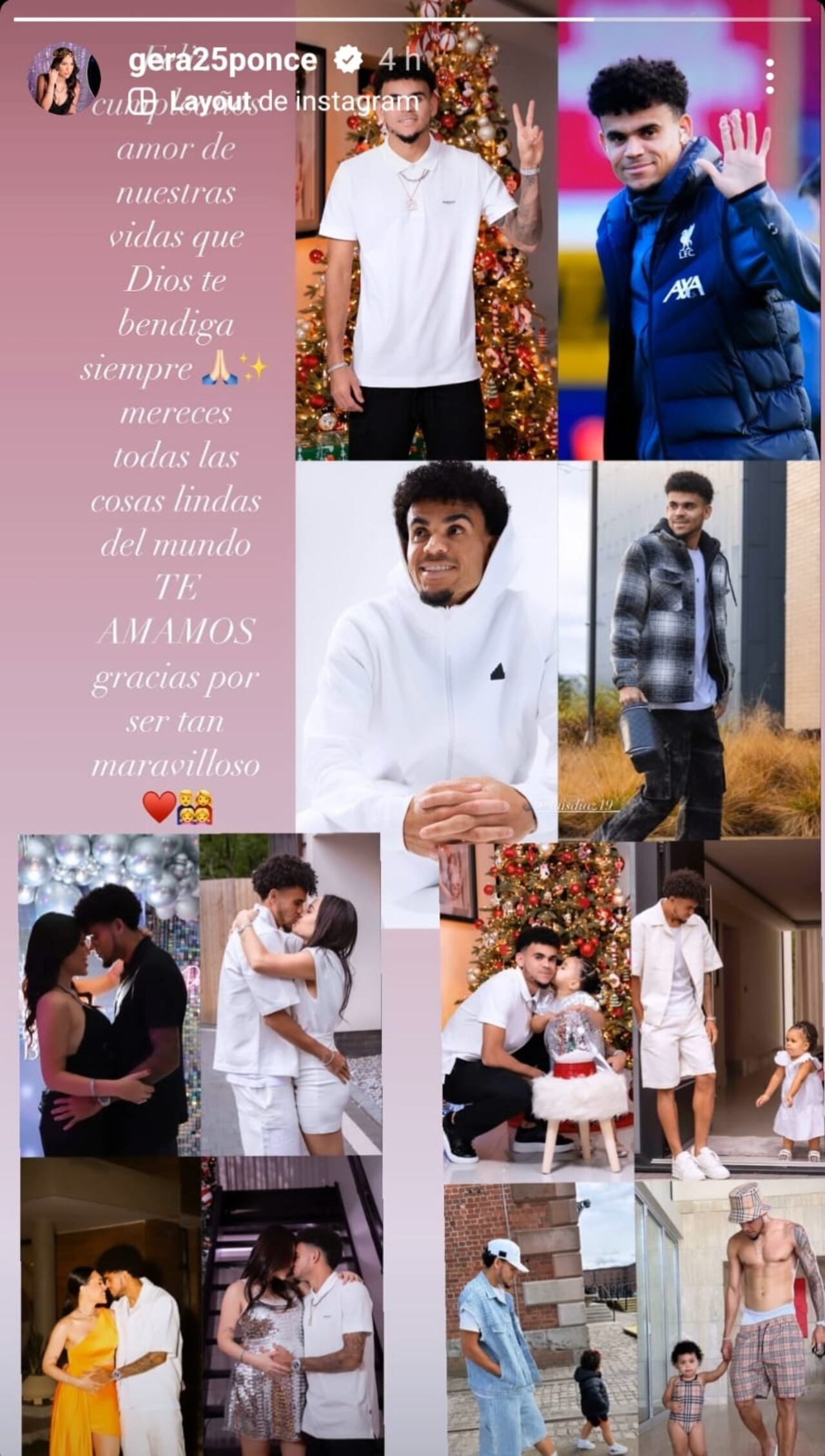 Mensaje de Geraldine Ponce por el cumpleaños de Luis Díaz