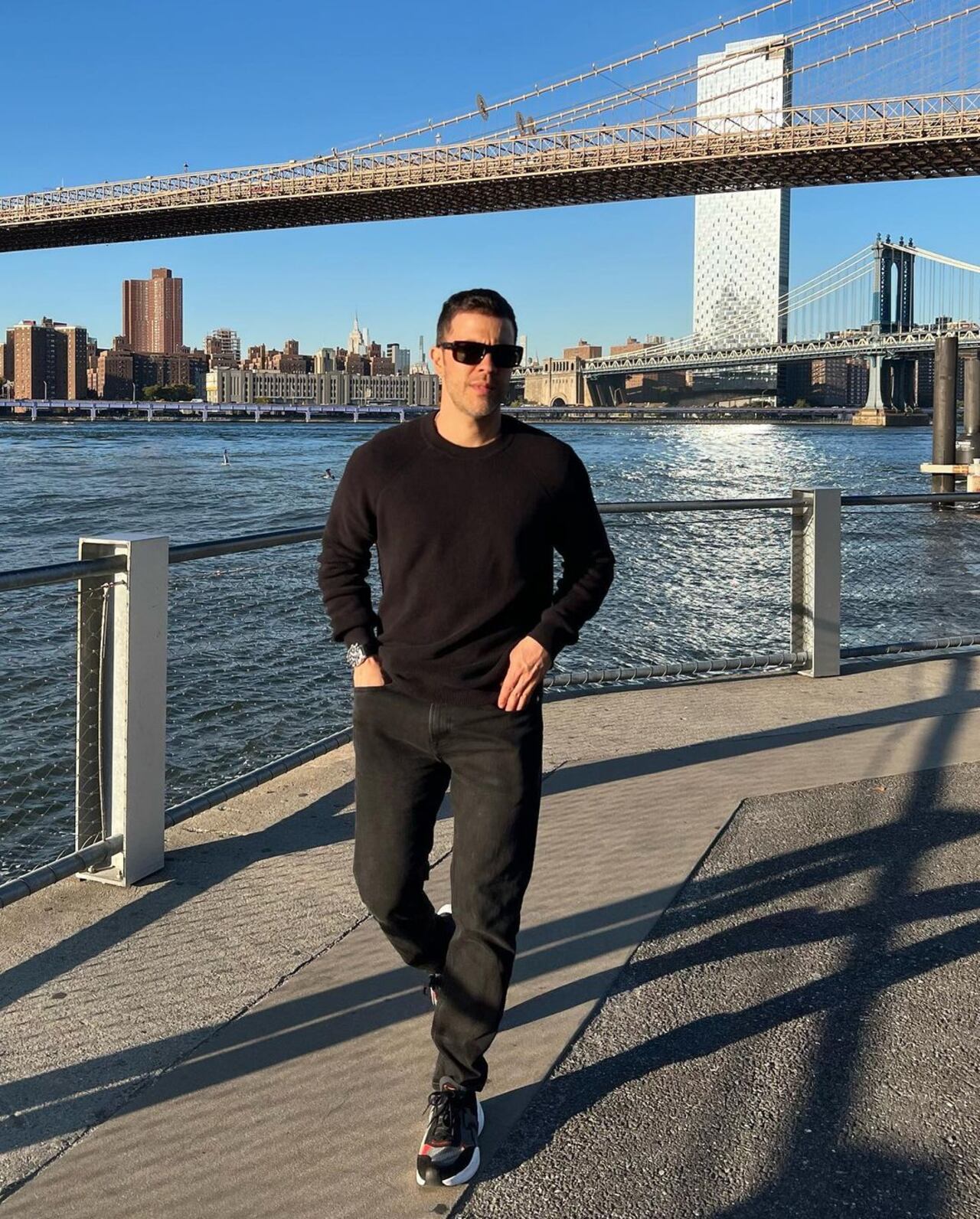 El actor y su esposa están de luna de miel en Estados Unidos