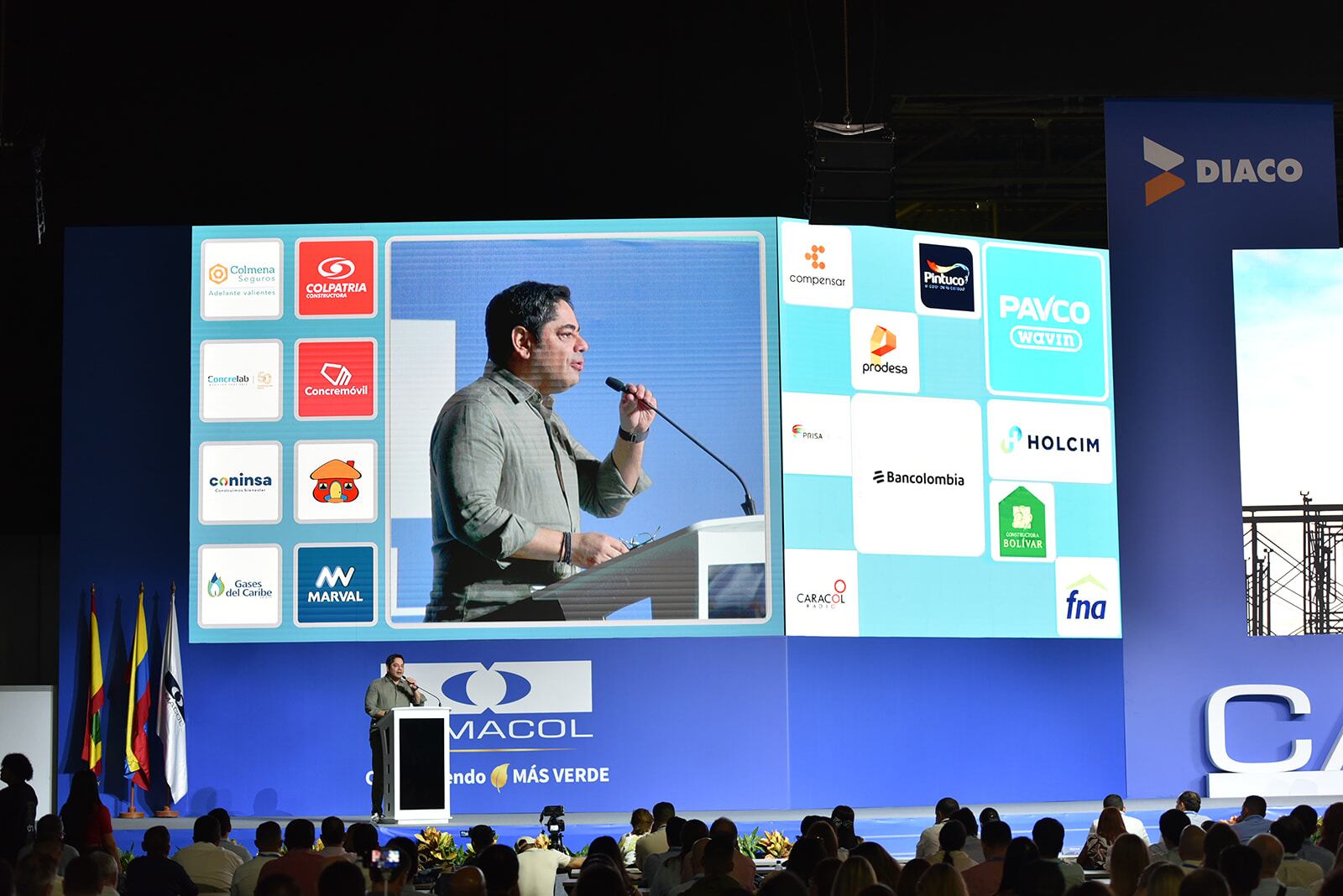 Guillermo Herrera, presidente de Camacol, durante la apertura del Congreso Colombiano de Construcción.