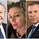 Actriz y políticos colombianos.