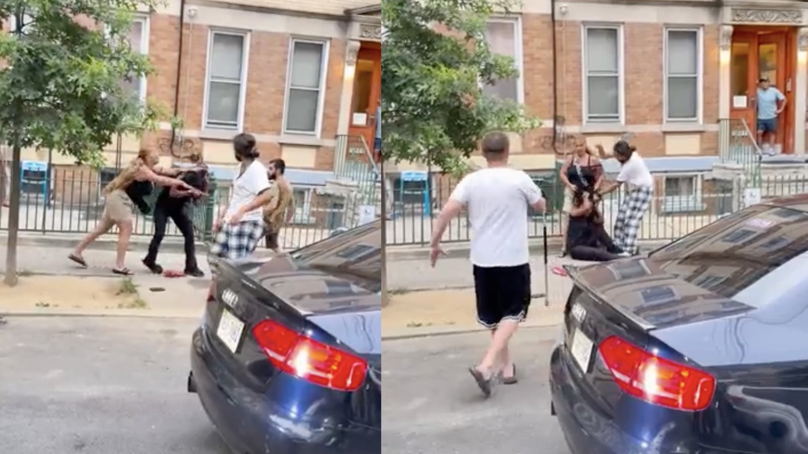 Una madre y su hija lanzaron el ataque por cuidar un lugar de parqueo