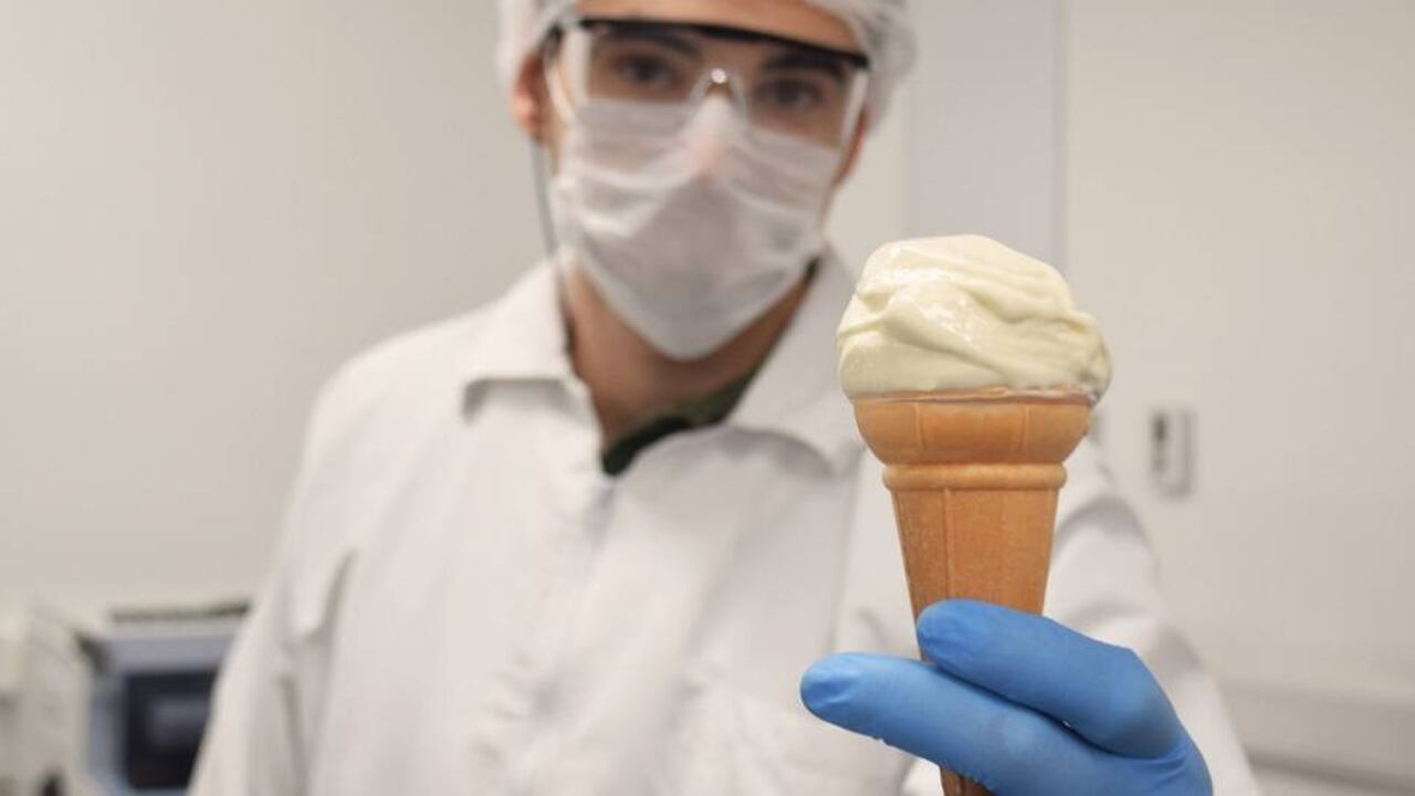 Helado con nanofibra de banano resistencia al clima.