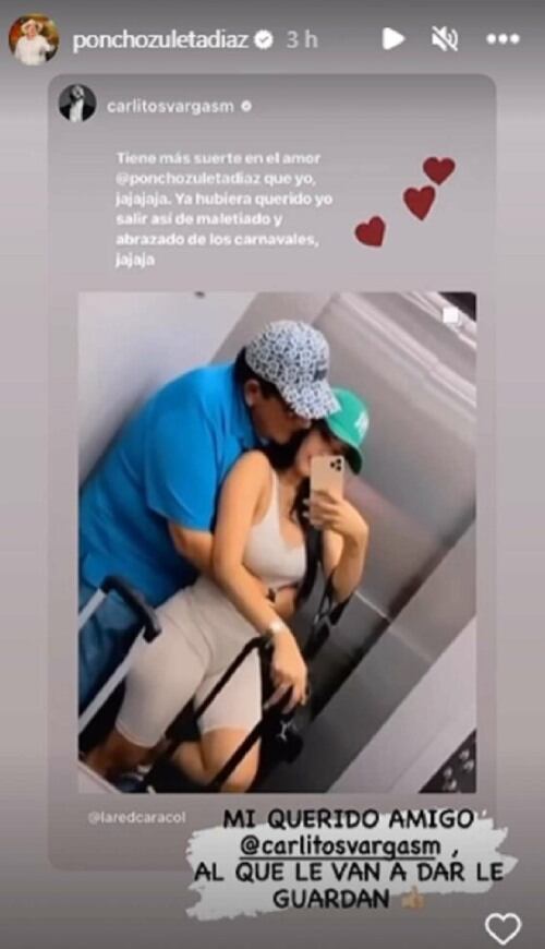 El presentador 'envidió' al cantante por su nueva relación.