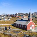 Nuuk, la capital de Groenlandia a finales de otoño. América, América del Norte, Groenlandia, territorio danés. (Foto de: Martin Zwick/REDA&CO/Universal Images Group vía Getty Images)