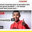 El diario francés registró la nota exclusiva con SEMANA. Egan Bernal s'exprime pour la première fois après son grave accident : « Je voulais m'évanouir tant j'avais mal »