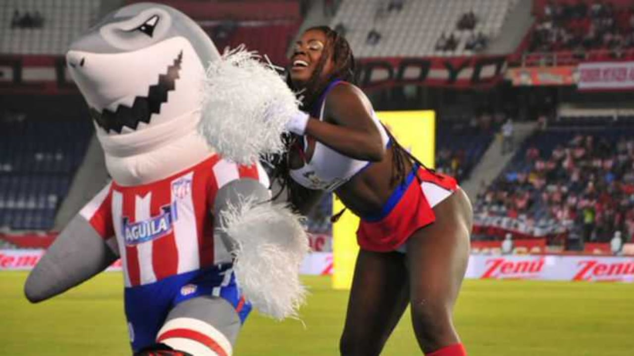 Shirly Salgado fue porrista del Junior en cuatro partidos de este semestre.