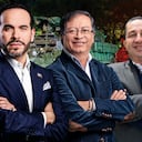 Abelardo De La Espriella, Gustavo Petro y Julio César Triana