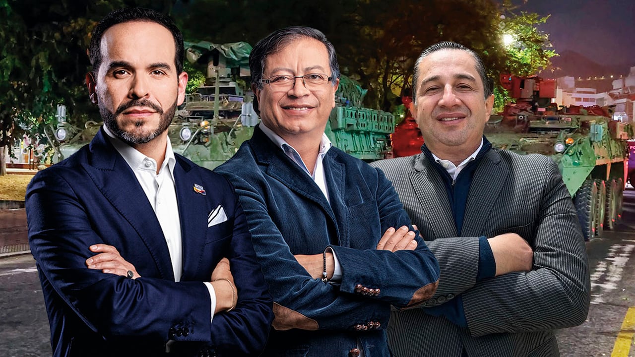 El presidente Abelardo De La Espriella; Gustavo Petro y el representante Julio César Triana.