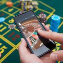 Roulette game being played on smartphone