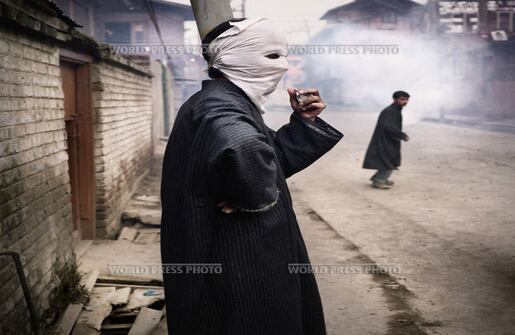 Disturbios en Srinagar, Cachemira.
