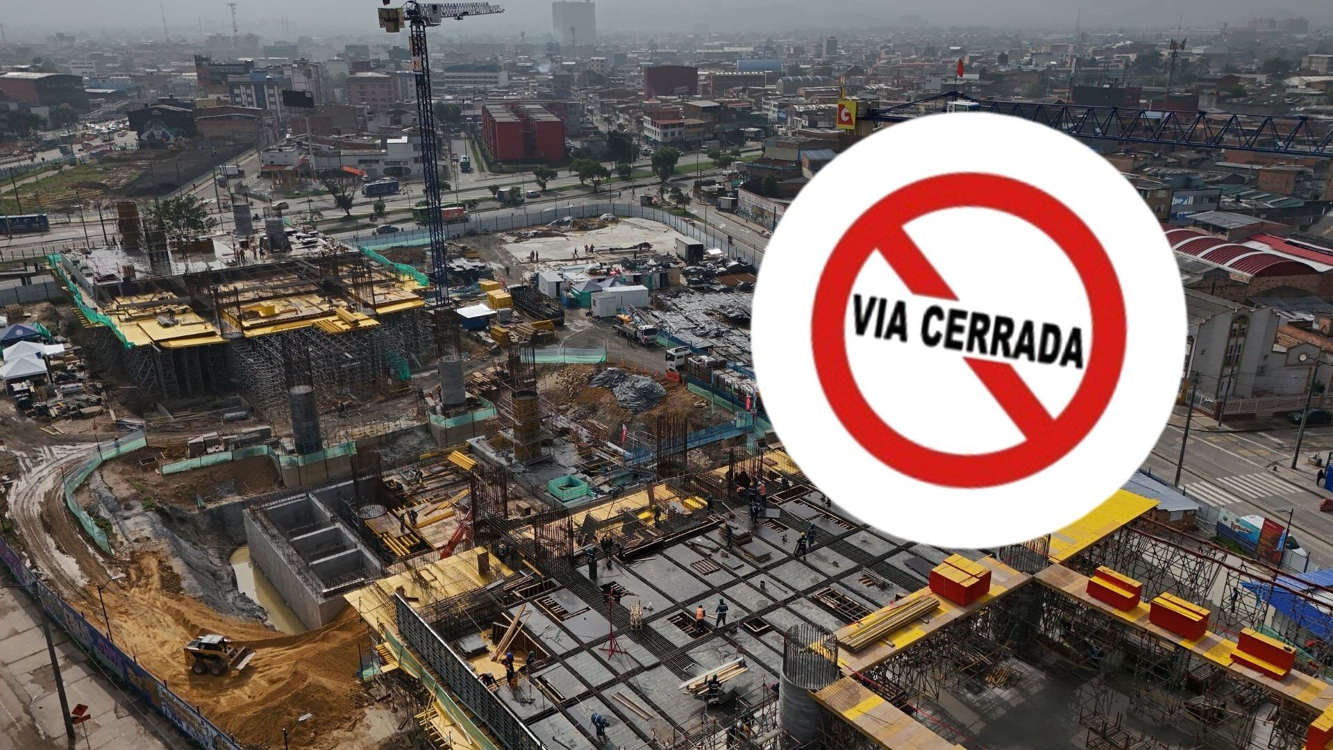 Cierre de avenida Boyacá por obras del metro.