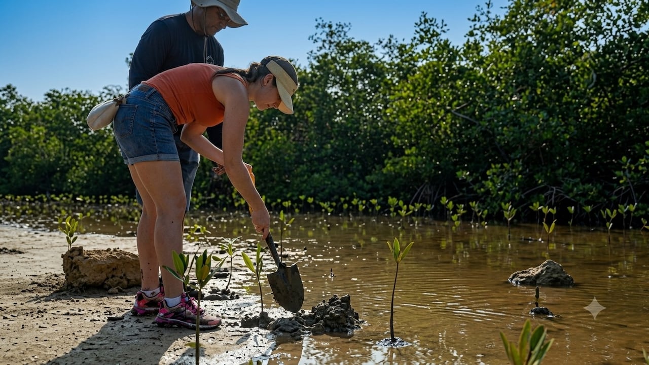 'Ciudadanos del río', un diálogo de historias de vida y experiencias ligadas a los cuerpos de agua que evidencian cómo la pesca artesanal, la restauración de manglares, el ecoturismo y las cocinas tradicionales contribuyen a su conservación desde una perspectiva biocultural.