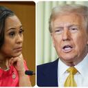 La fiscal Fani Willis y el expresidente Donald Trump