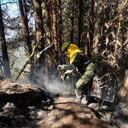 Incendio forestal en los cerros orientales en Bogotá