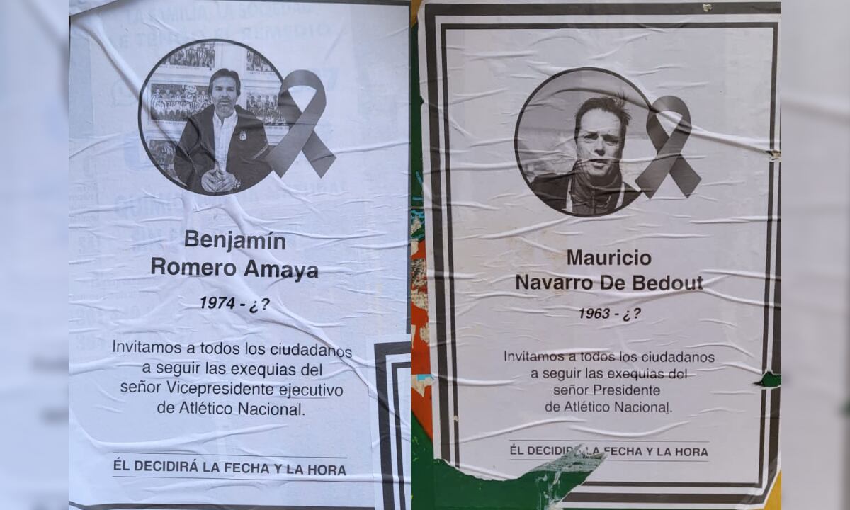 Amenazas a directivos de Atlético Nacional. Foto: Suministradas por prensa