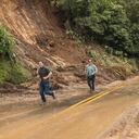 Juan Diego Alvira, derrumbe en la vía en Pasto-Nariño