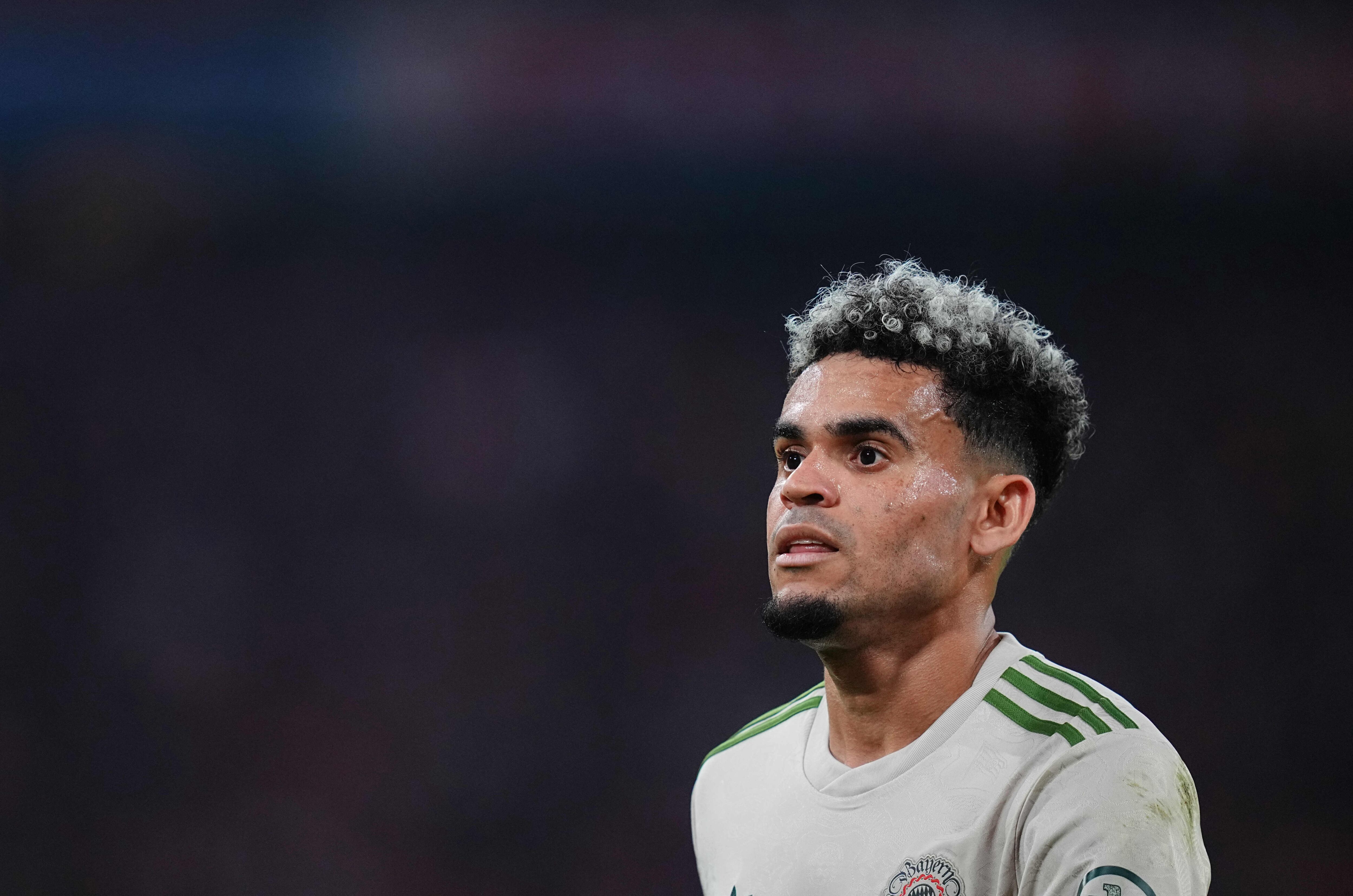 Luis Díaz (Bayern Munich)  looks on during the 1.Bundesliga match between FC Bayern München and Werder Bremen at Allianz arena, Munich, Germany on September 26, 2025.  (Photo by Ulrik Pedersen/NurPhoto via Getty Images)