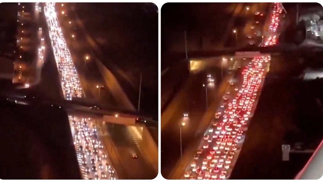 Las vías de las principales carreteras de Teherán se encuentran llenas de vehículos