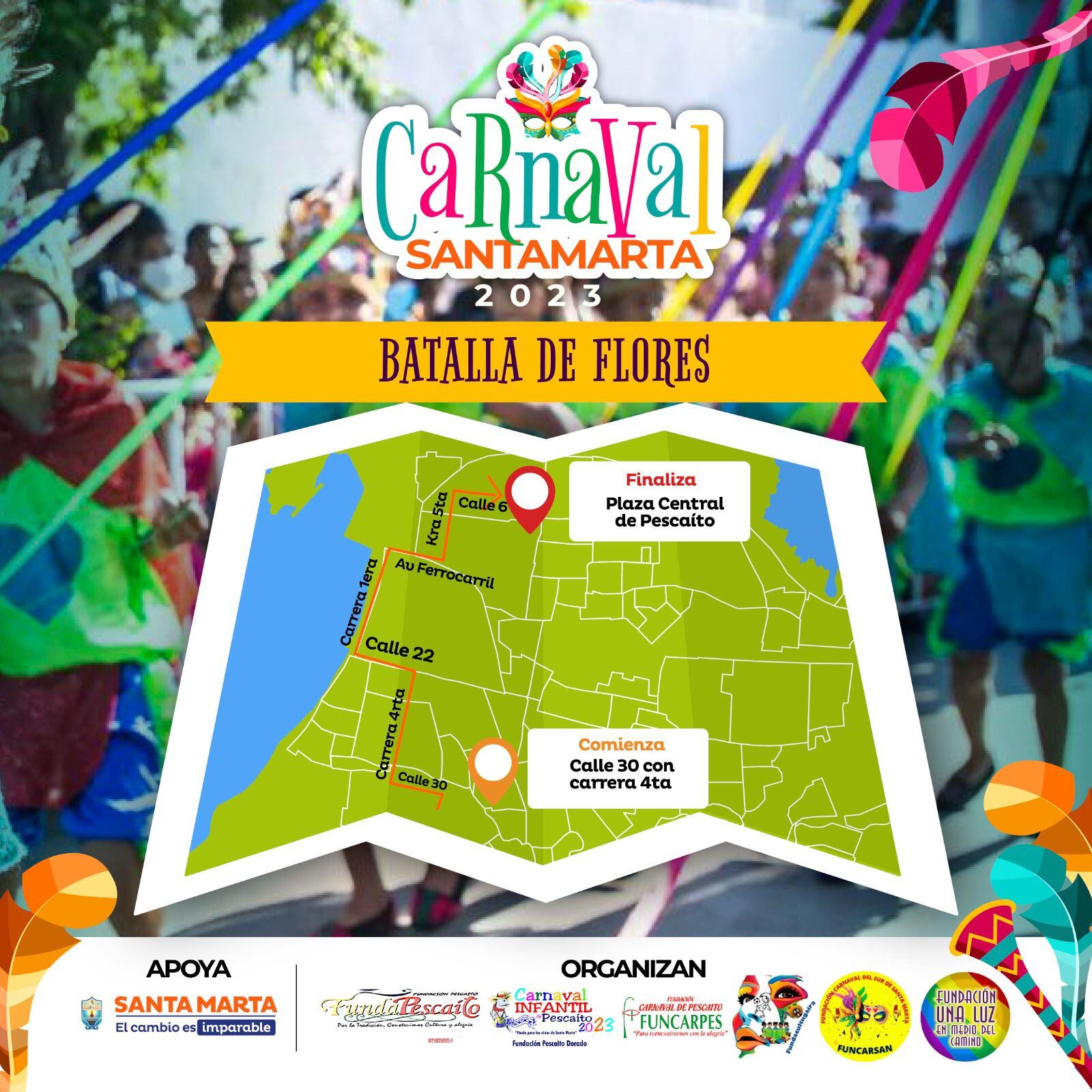 Recorrido Batalla de Flores Santa Marta