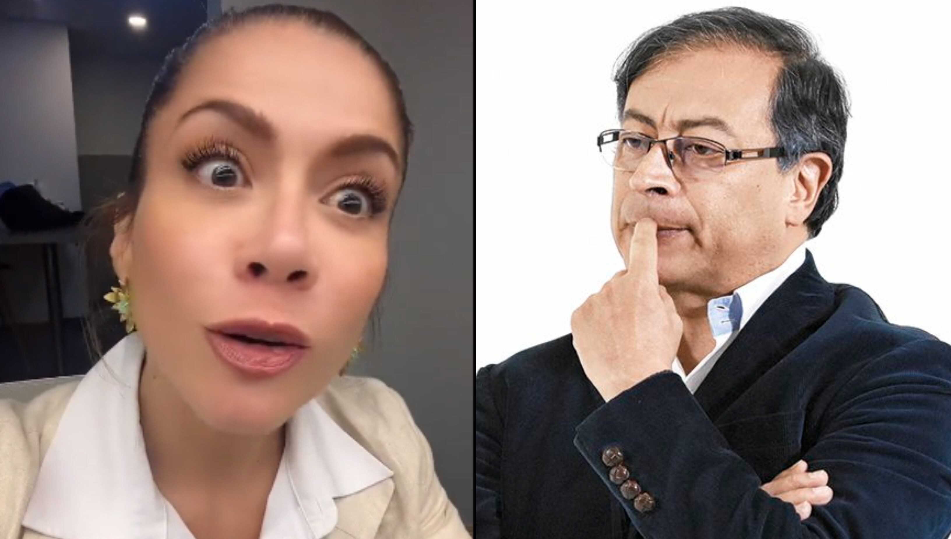 La congresista Catherine Juvinao y el presidente Gustavo Petro.