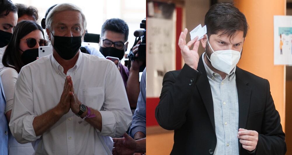 Candidatos presidenciales José Antonio Kast y Gabriel Boric