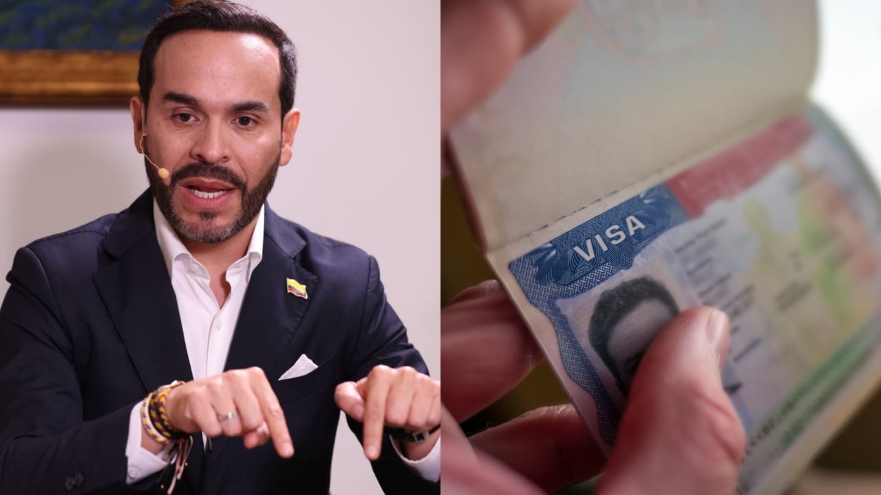Abelardo De La Espriella y una imagen referencia de una Visa.