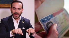 Abelardo De La Espriella y una imagen referencia de una Visa.