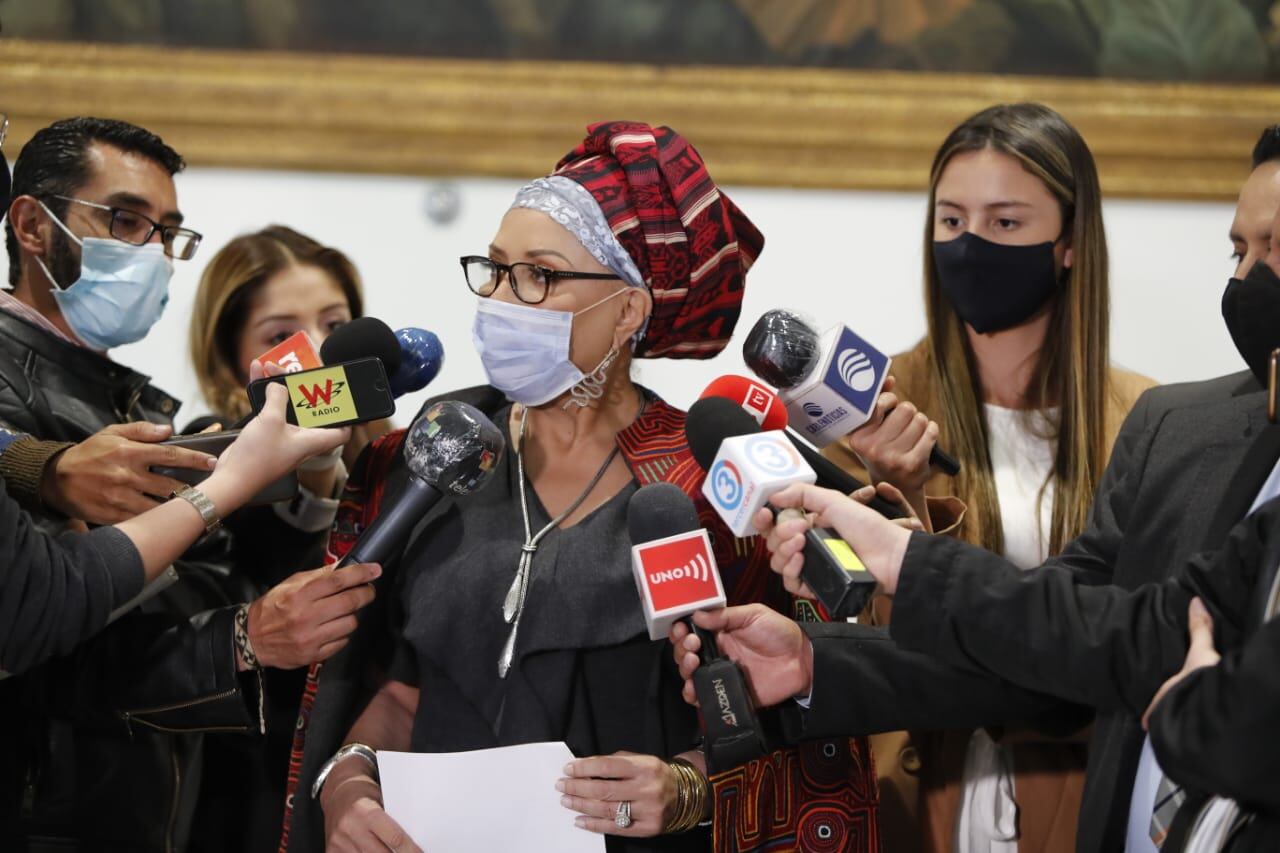 Piedad Cordoba rueda de prensa diciembre 3 de 2020