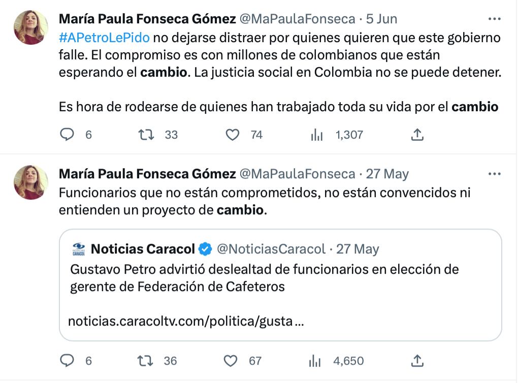 Trino de María Paula Fonseca Gómez.