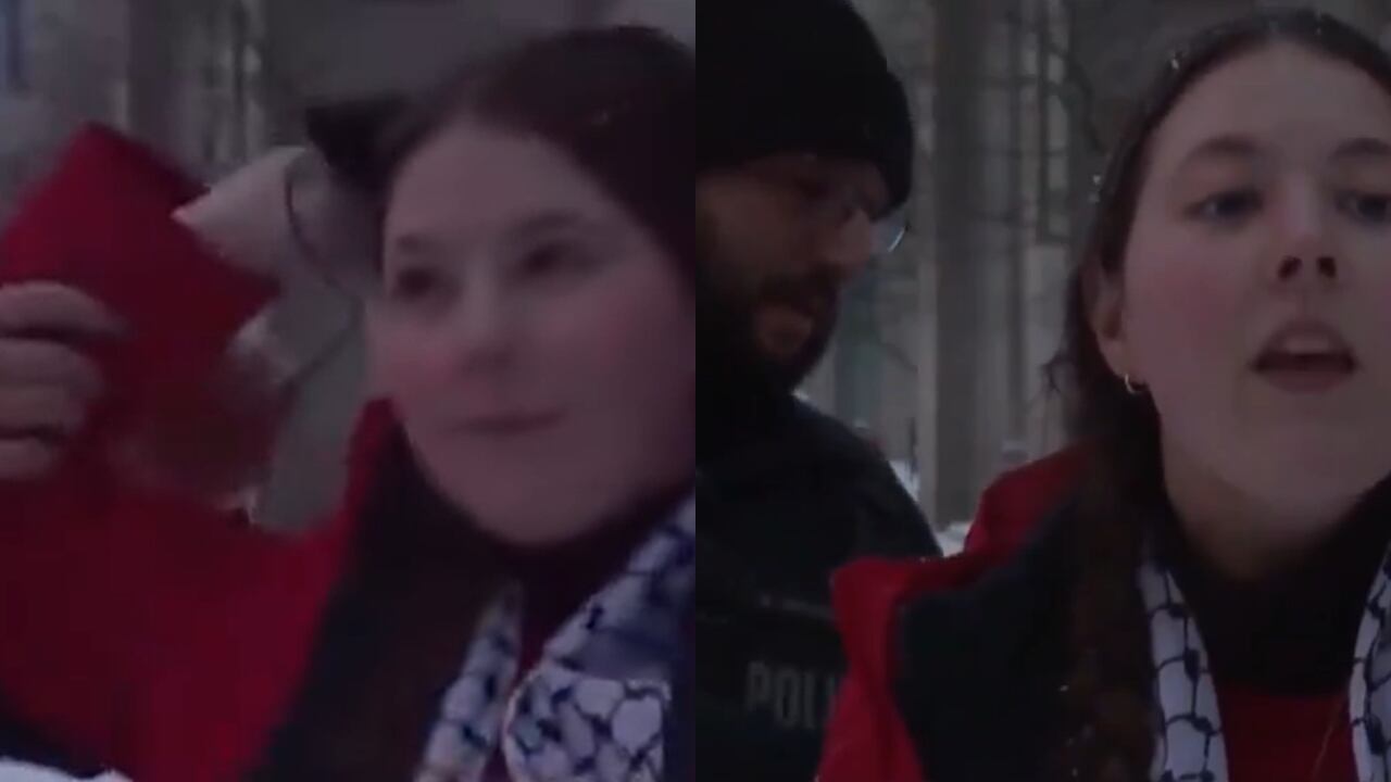 Este es el momento en el que la mujer fue capturada.