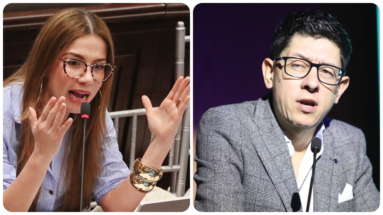 La congresista Catherine Juvinao y el ministro Daniel Rojas.