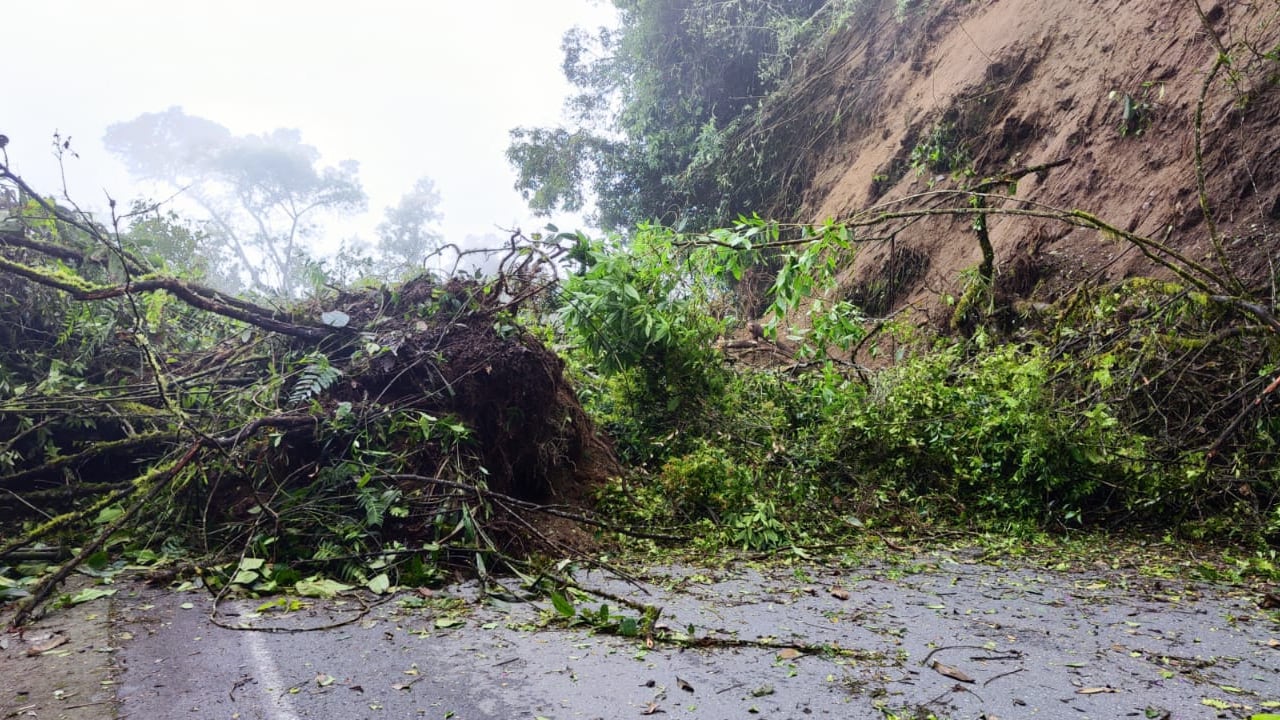 La novedad vial se registra en el sector Herveo
