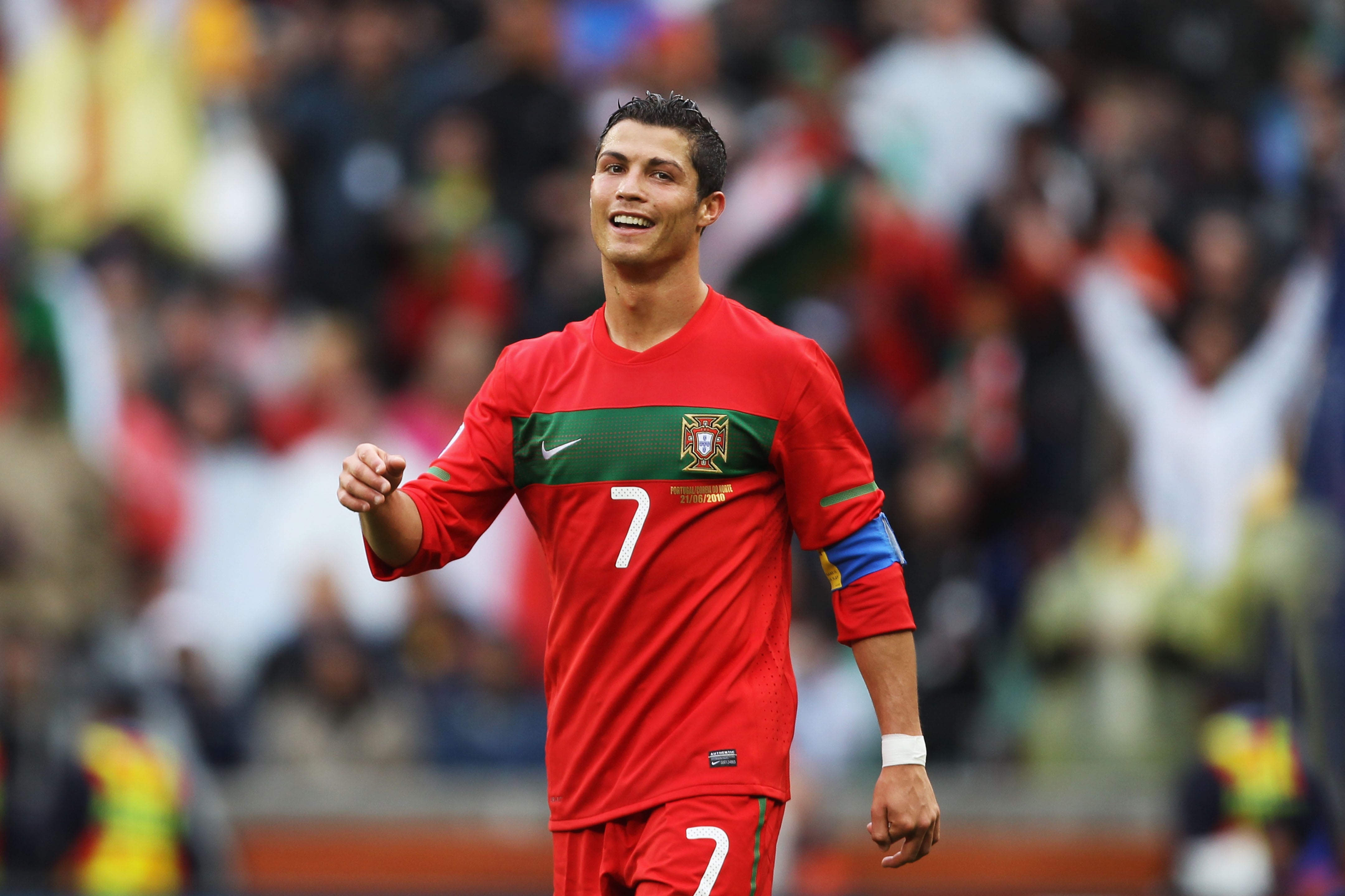 Cristiano Ronaldo, capitán de la selección de Portugal, en Sudáfrica 2010.