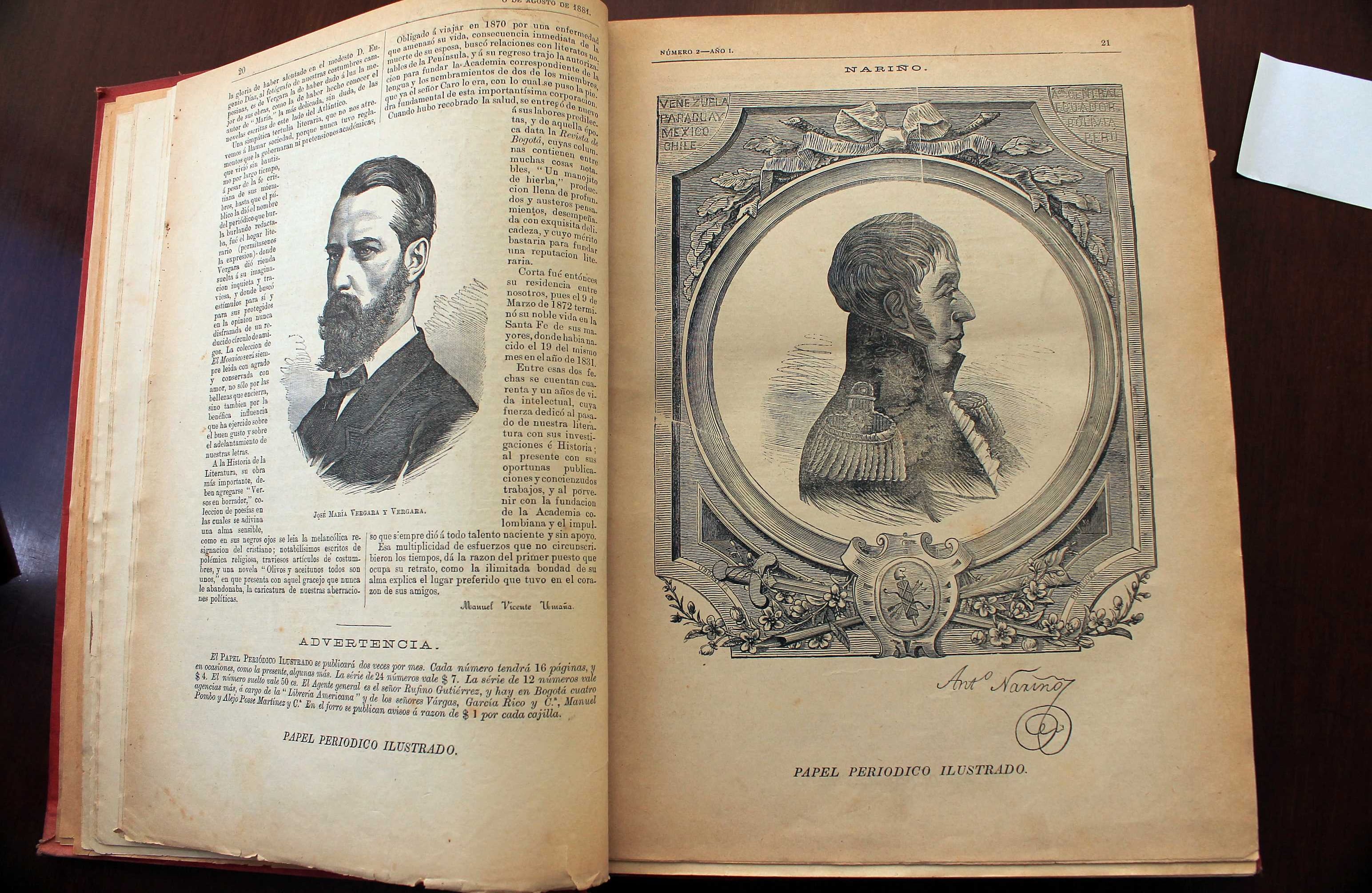 Papel periódico ilustrado (1881 - 1885). Foto: Álvaro Tavera.