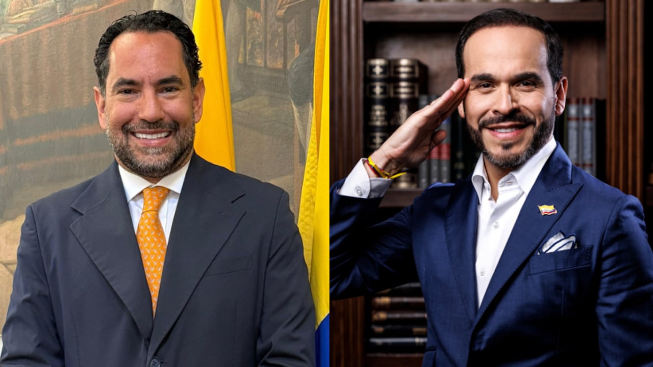 El concejal de Bogotá, Rolando González, y Abelardo de la Espriella, candidato presidencial.