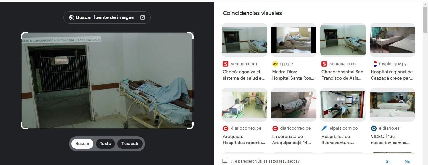 Captura de pantalla Google Imágenes