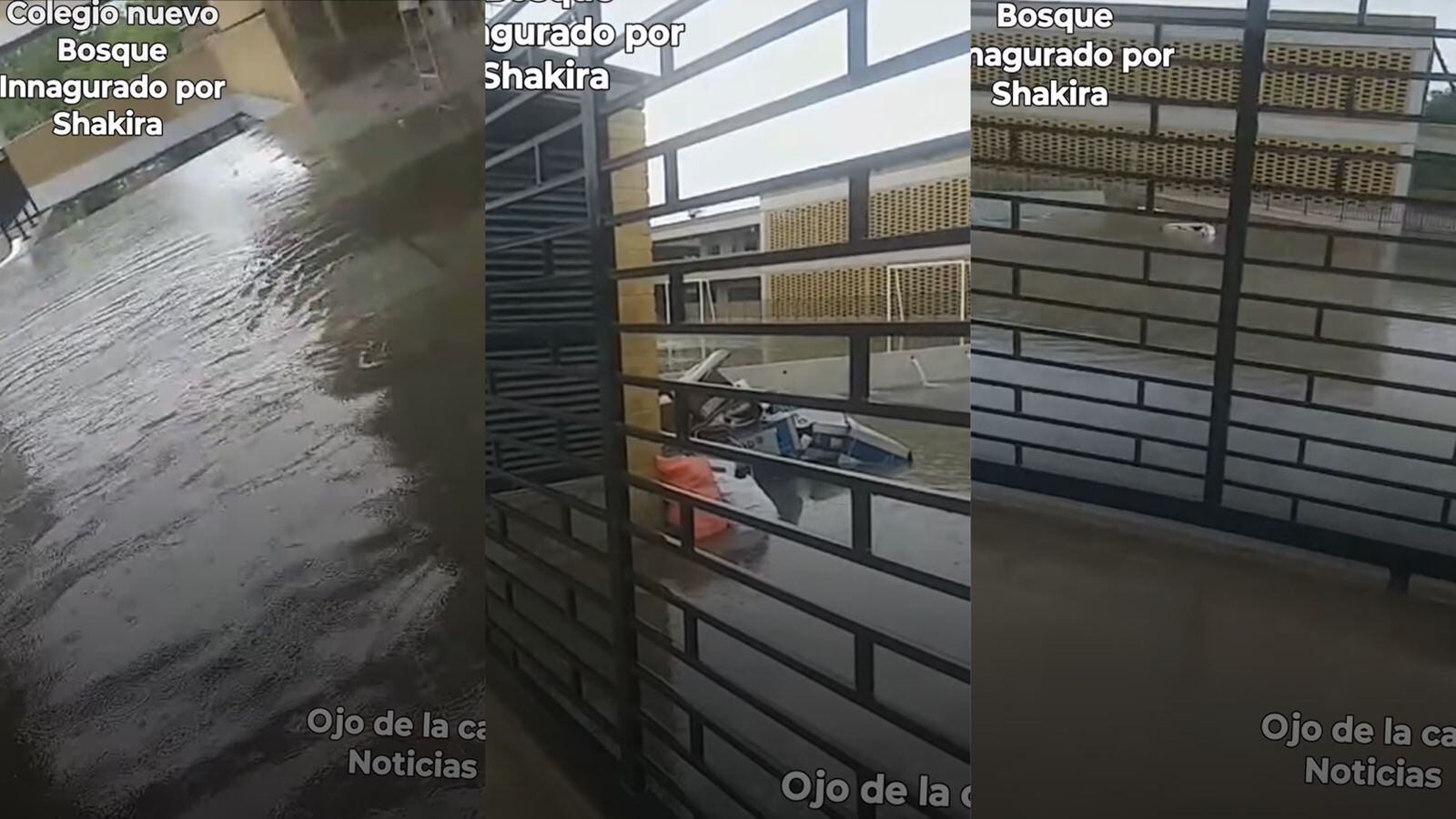 Colegio Nuevo Bosque inundado en Barranquilla