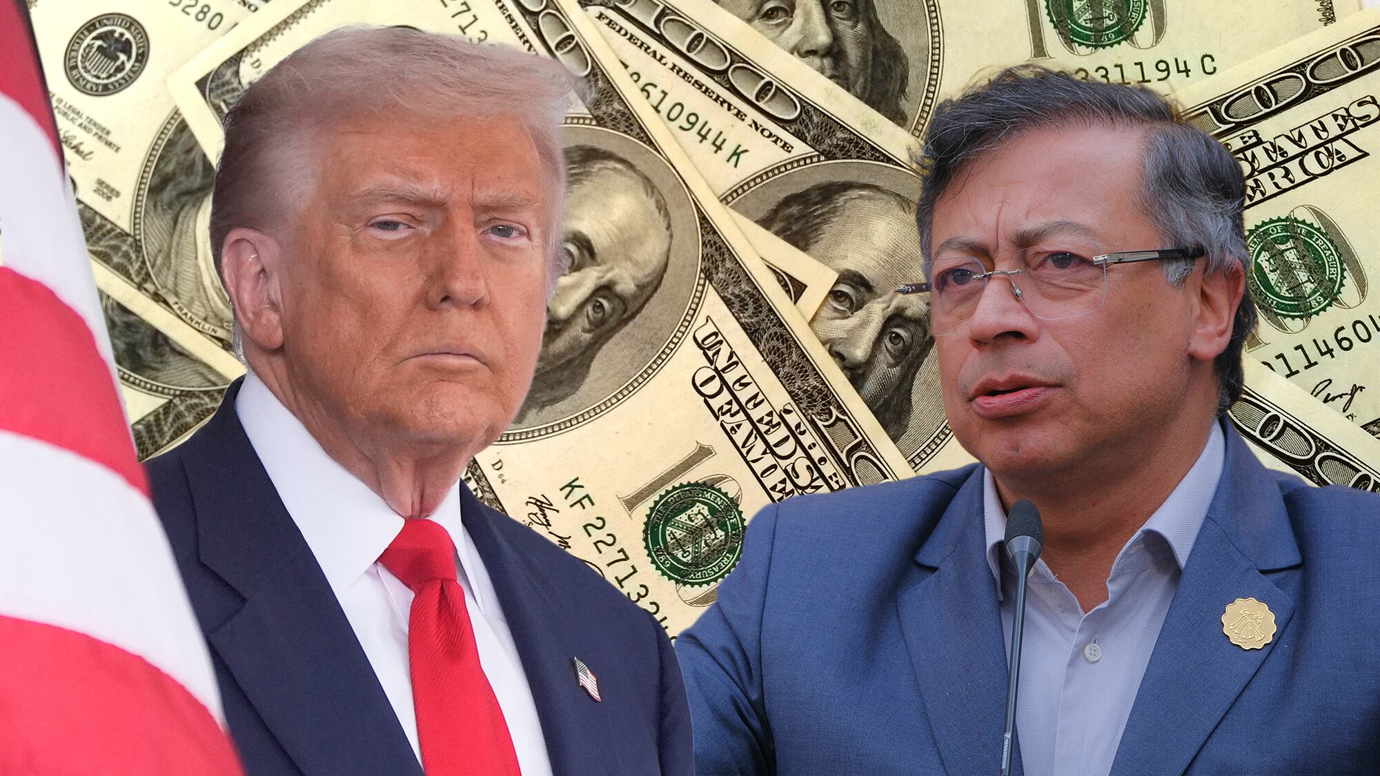 Donald Trump Gustavo Petro dólares