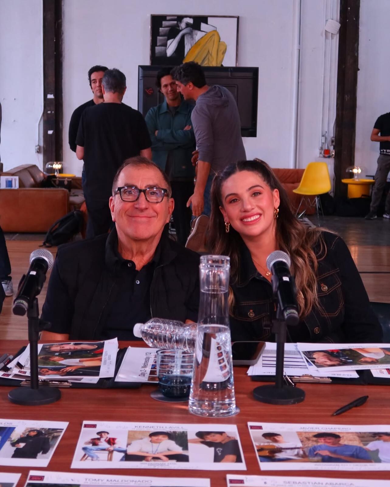 Barranquillera Nathalie Iglesias y Kenny García, creador y director de high school musical.