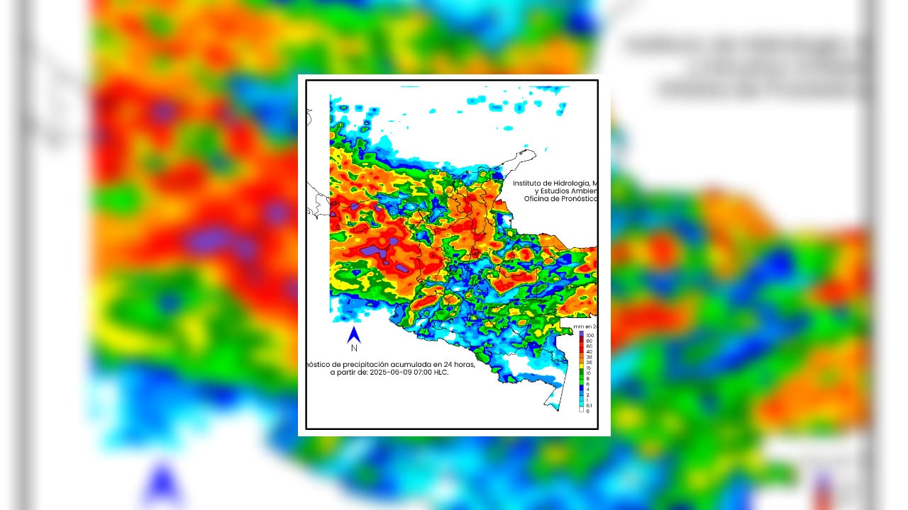 La escala de colores indica la cantidad de
precipitación acumulada (en milímetros)