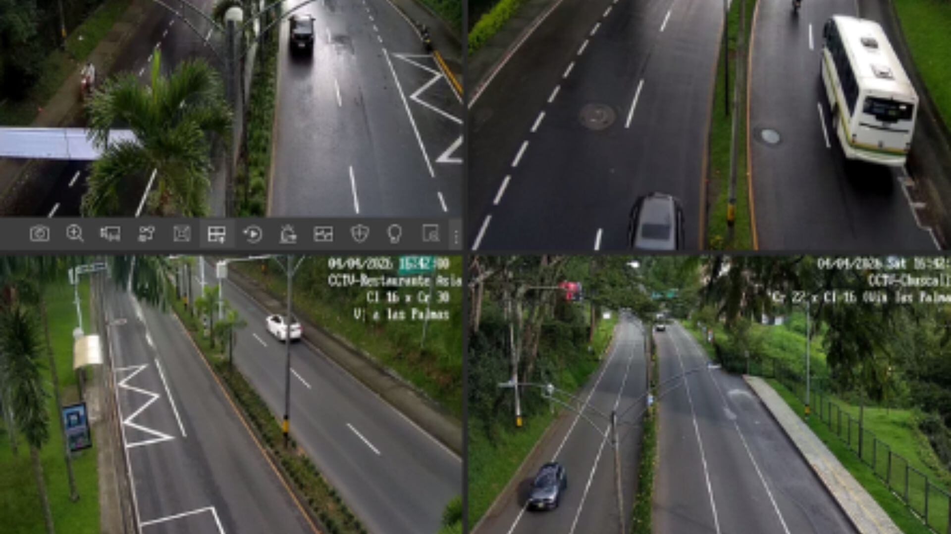 Monitoreo de las autoridades en los principales corredores viales de la ciudad.