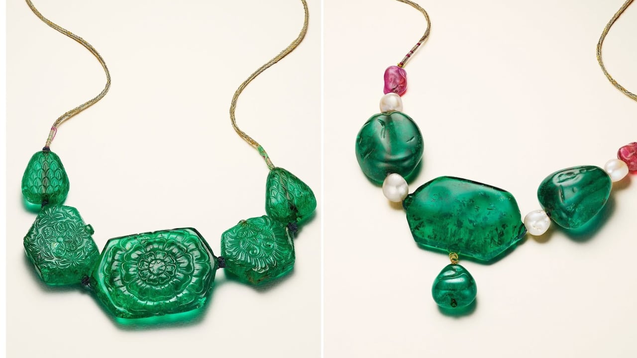 Collares con esmeraldas colombianas