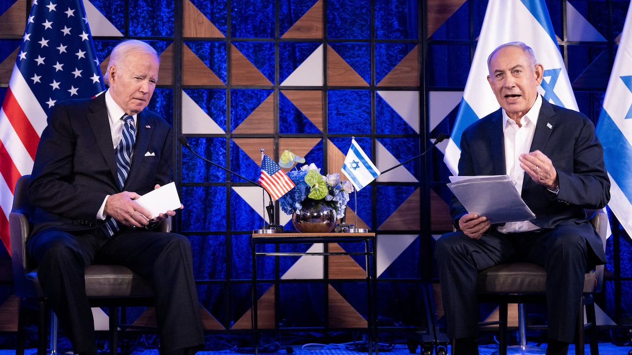 Joe Biden, presidente de Estados Unidos junto a Benjamin Netanyahu, primer ministro de Israel.